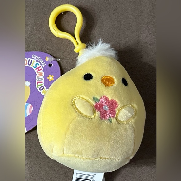 Kellytoy Triston the Chick Squishmallow Clip-on Backpack Clip Stuffed Plush Toy - Picture 5 of 15